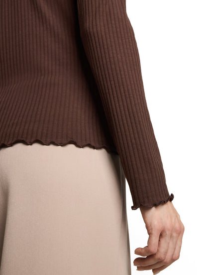 Langarmshirt mit Rippstruktur