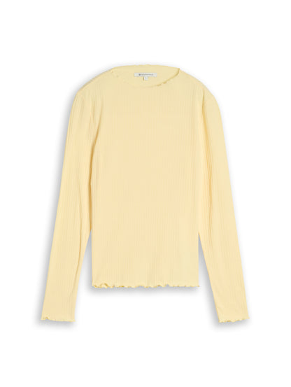 Langarmshirt mit Rippstruktur