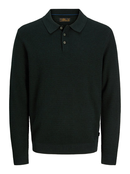 JPRBLURILEY KNIT POLO LS