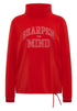 Langarm Shirt mit Stehkragen und Wording