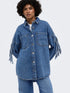 ONLMAUREEN LS FRINGE DNM SHIRT AKM