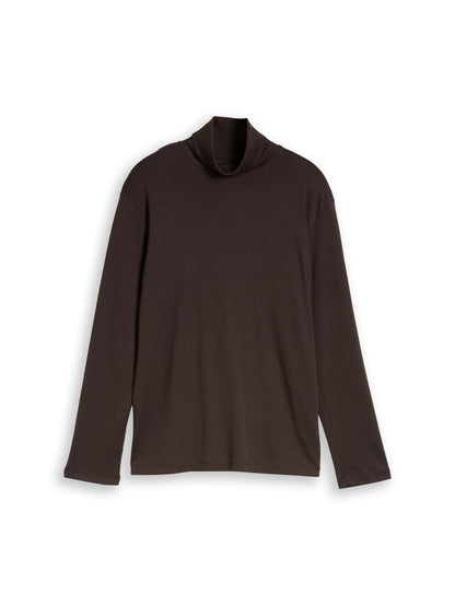 Rollkragenshirt mit Logo-Print