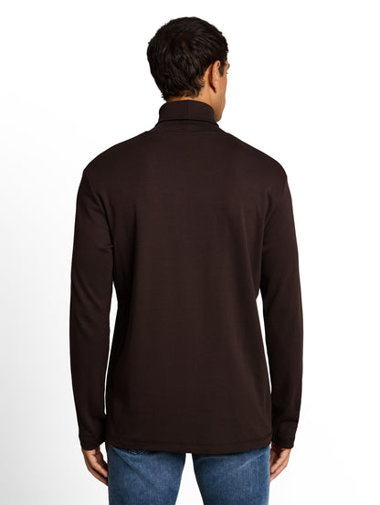 Rollkragenshirt mit Logo-Print