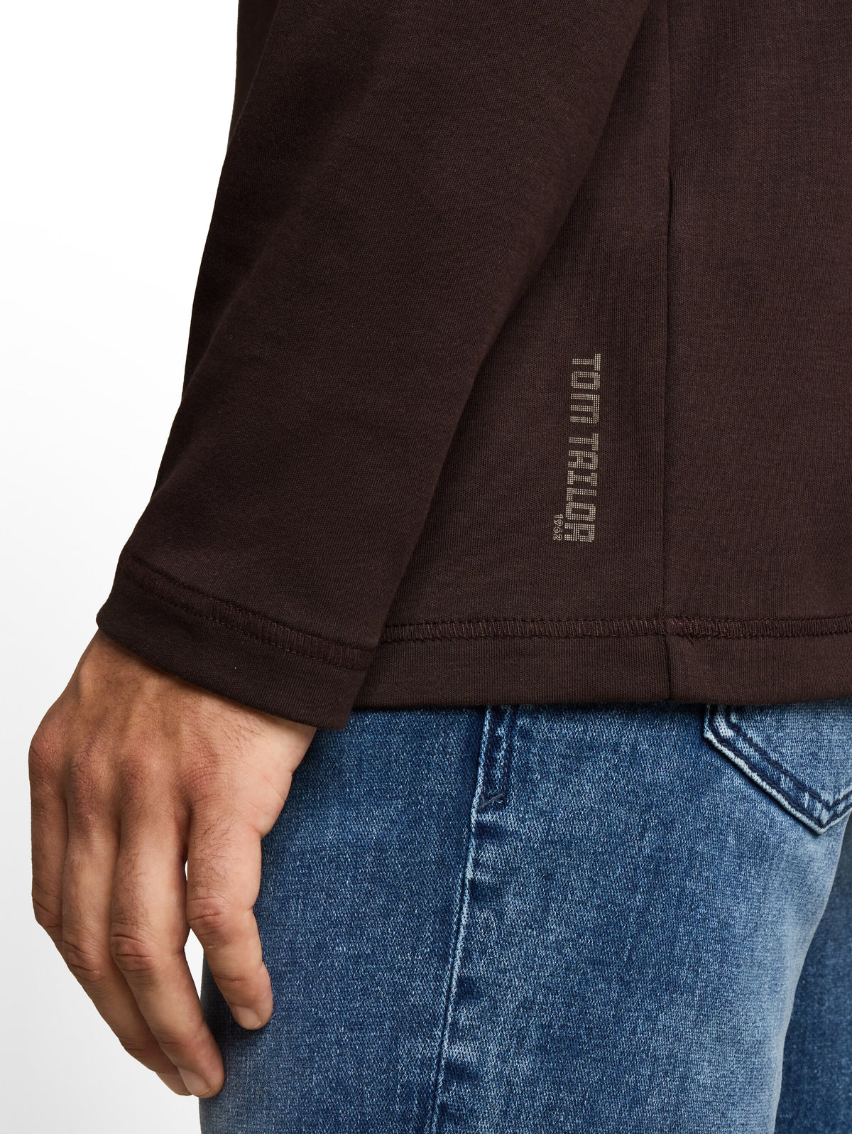 Rollkragenshirt mit Logo-Print