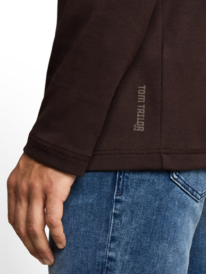 Rollkragenshirt mit Logo-Print
