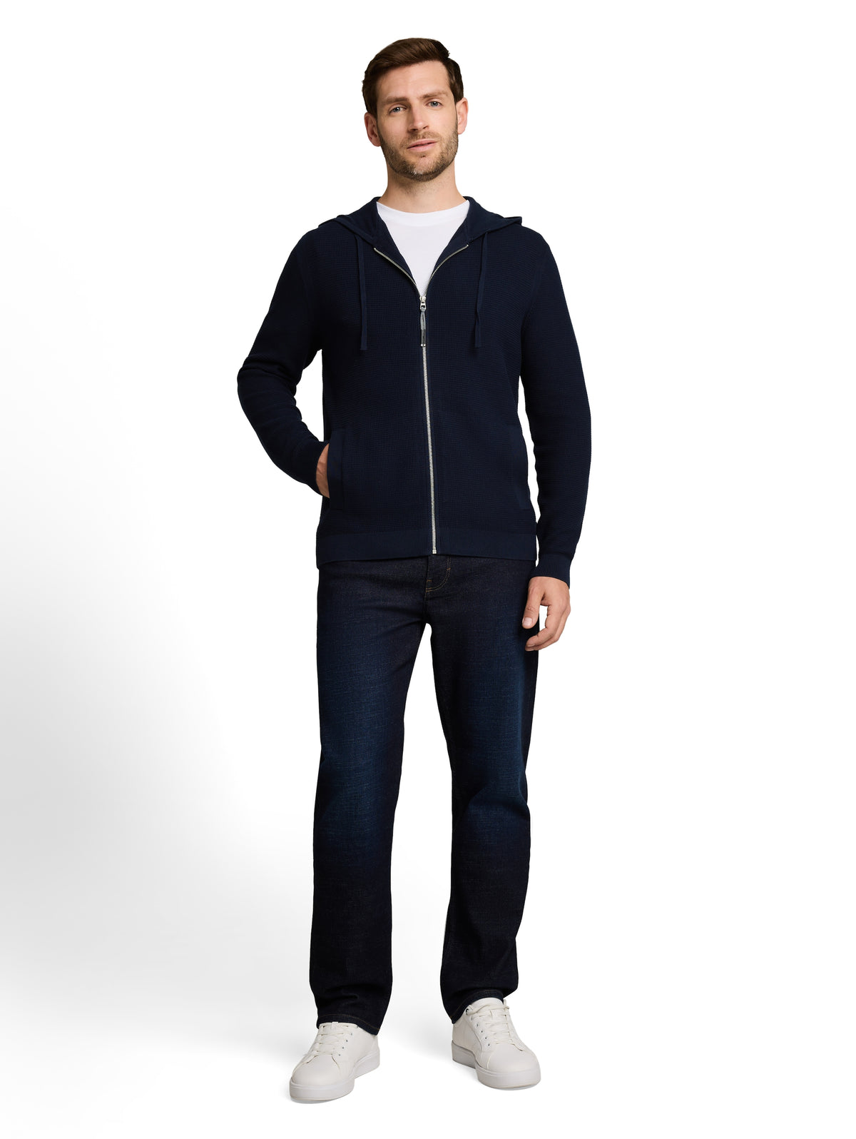 Strickjacke mit Kapuze