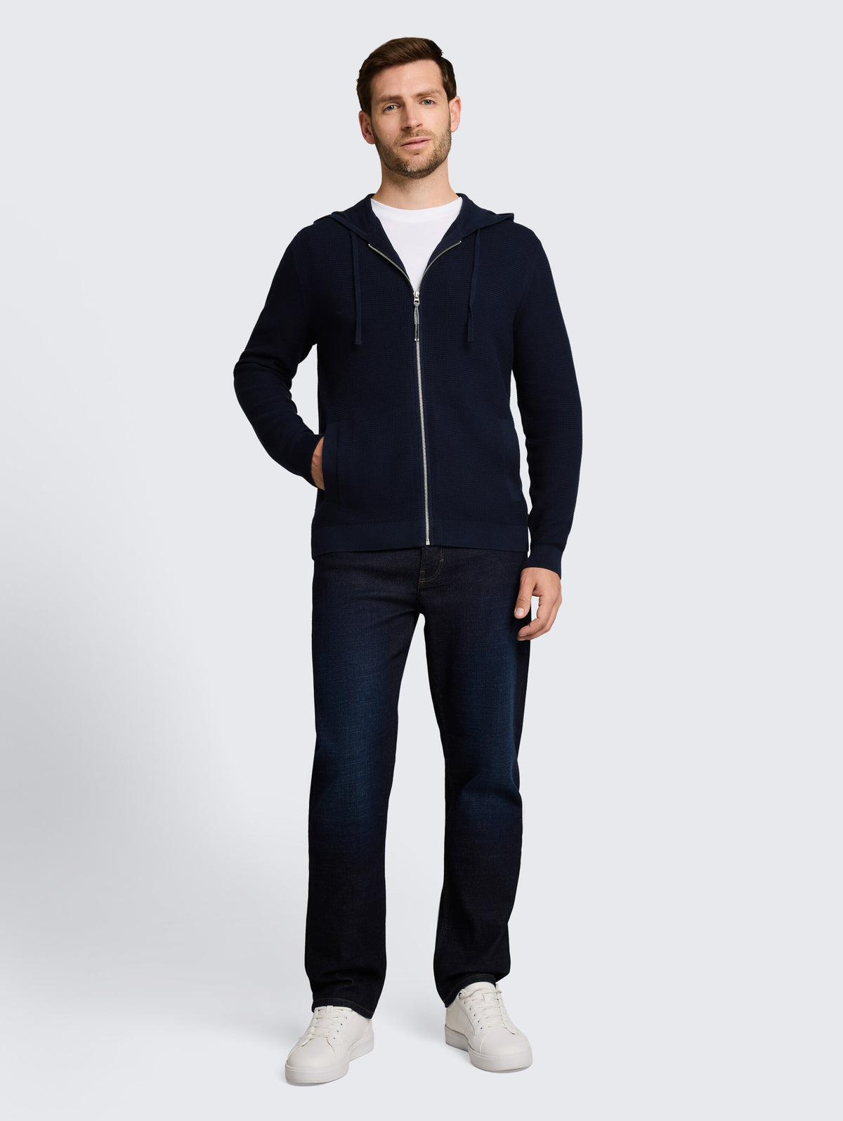 Strickjacke mit Kapuze