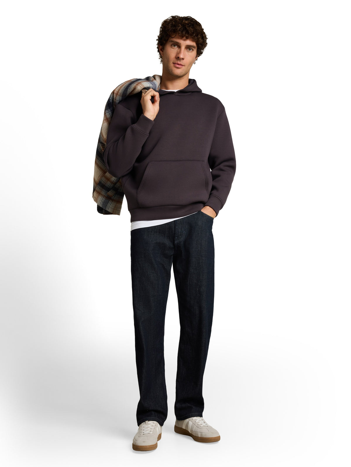 Relaxed Fit Scuba Hoodie Sweatshirt