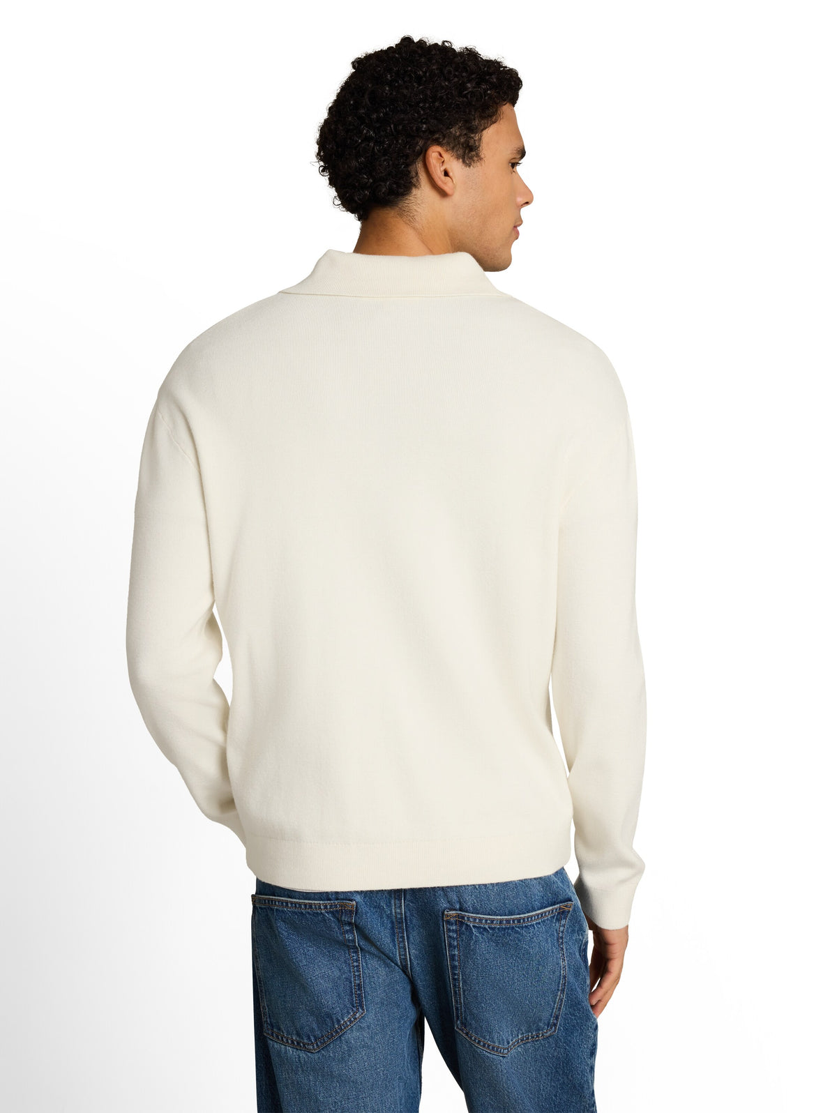 Relaxed Fit Strickpullover mit Polokragen