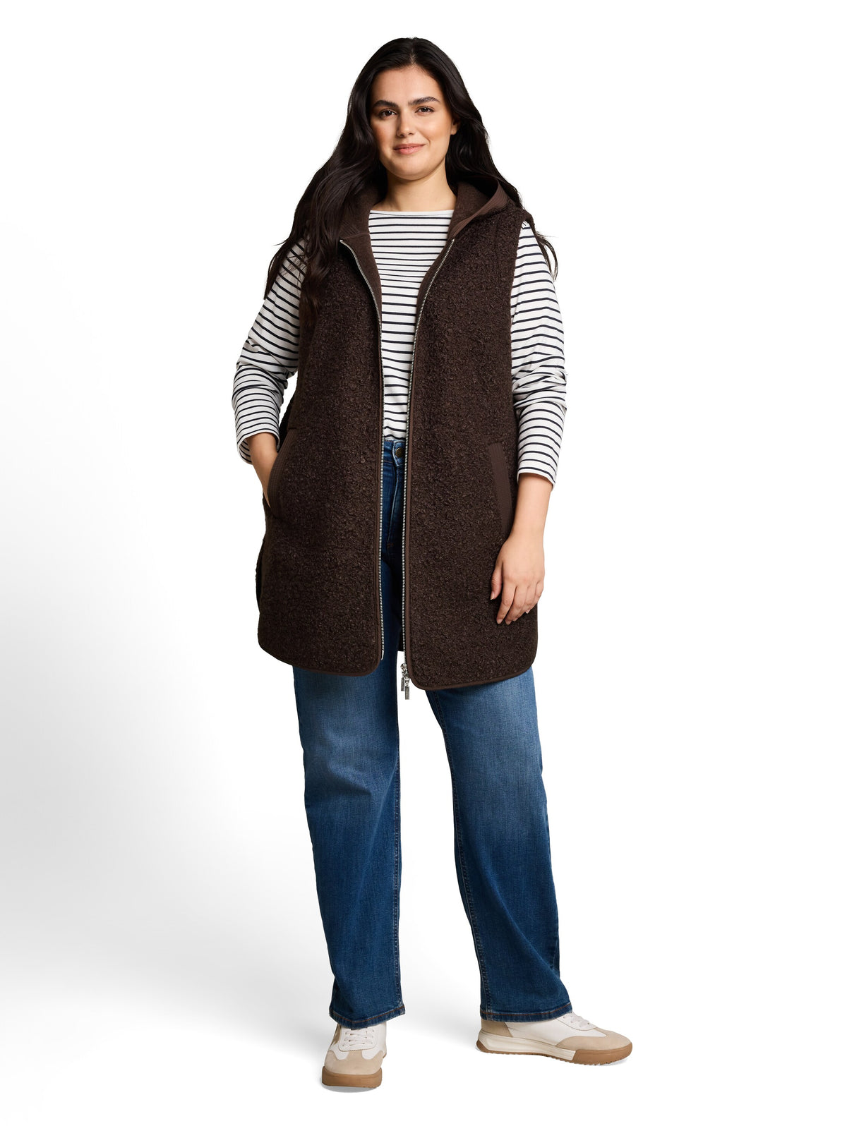 Plus Size - Longstyle Teddy Weste