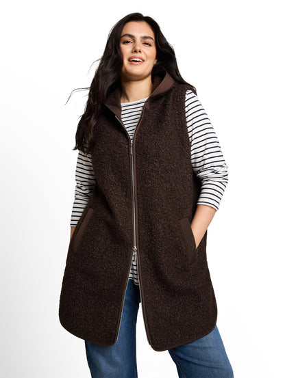 Plus Size - Longstyle Teddy Weste