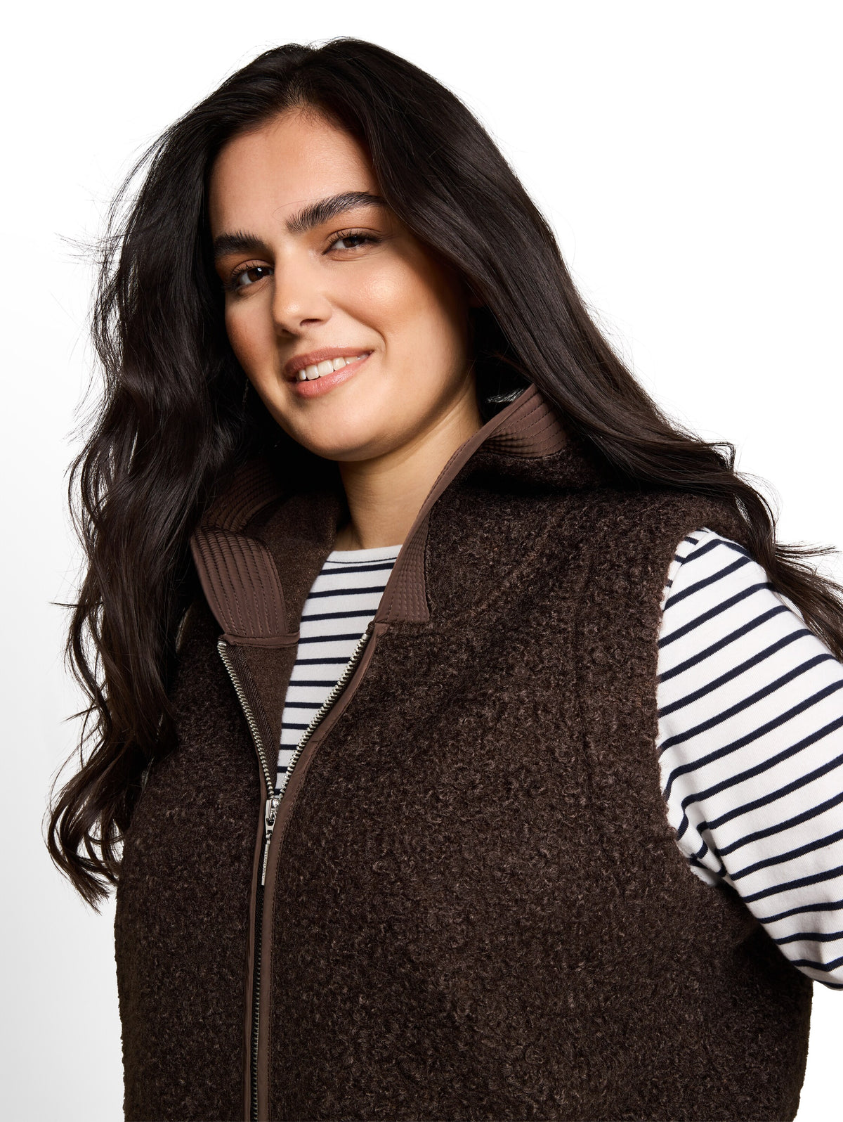 Plus Size - Longstyle Teddy Weste