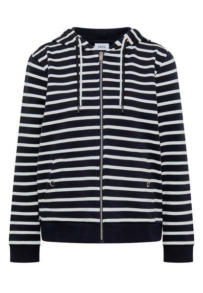 Langarm Jacke mit Kapuze und Struktur
