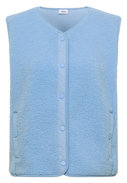 Teddy-Weste mit Softshelldetails