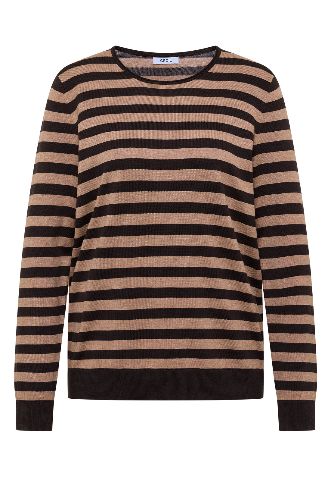 Pullover mit Rundhals und Streifen