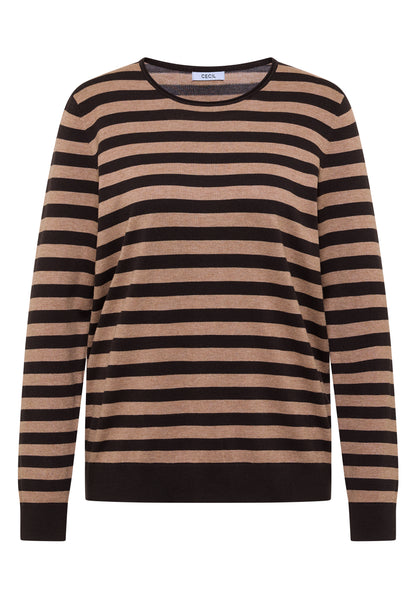 Pullover mit Rundhals und Streifen