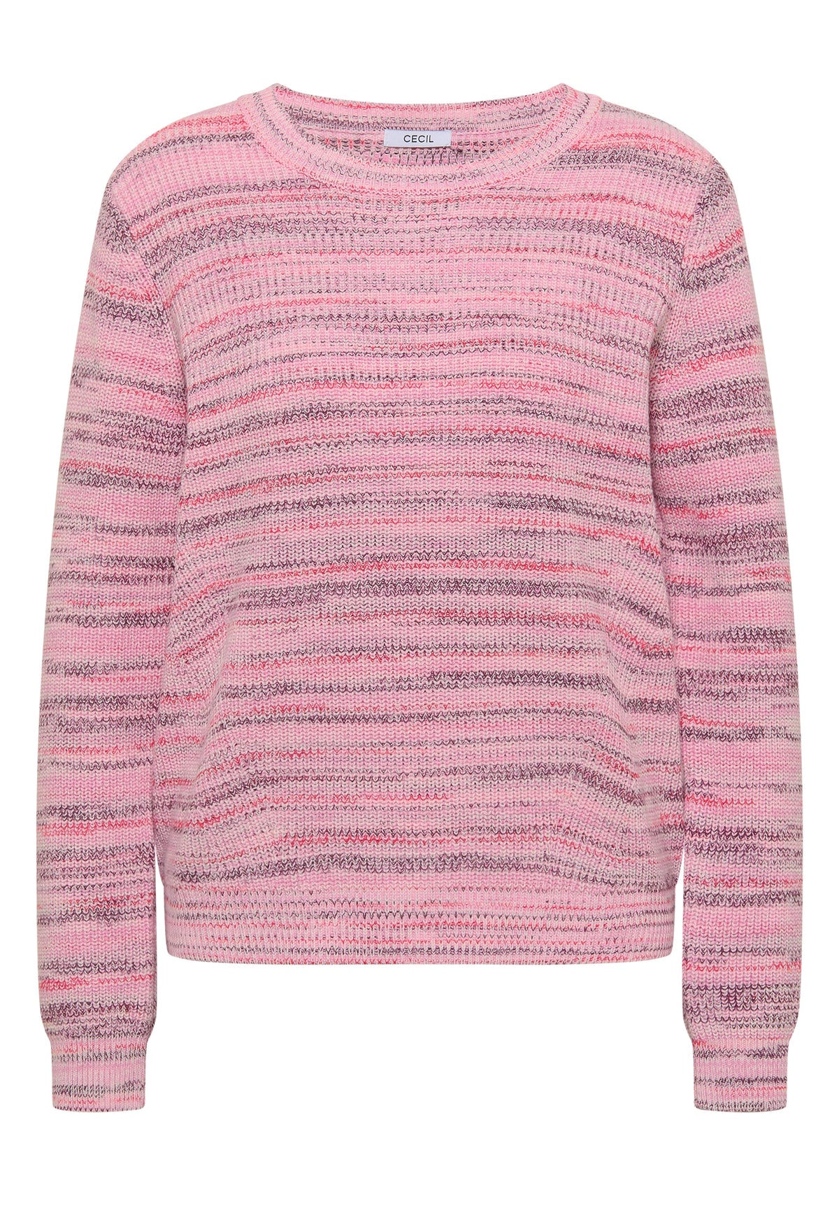 Pullover mit Rundhals und Space-Dye-Optik