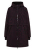 Softshell Mantel mit Kapuze und Leo-Muster
