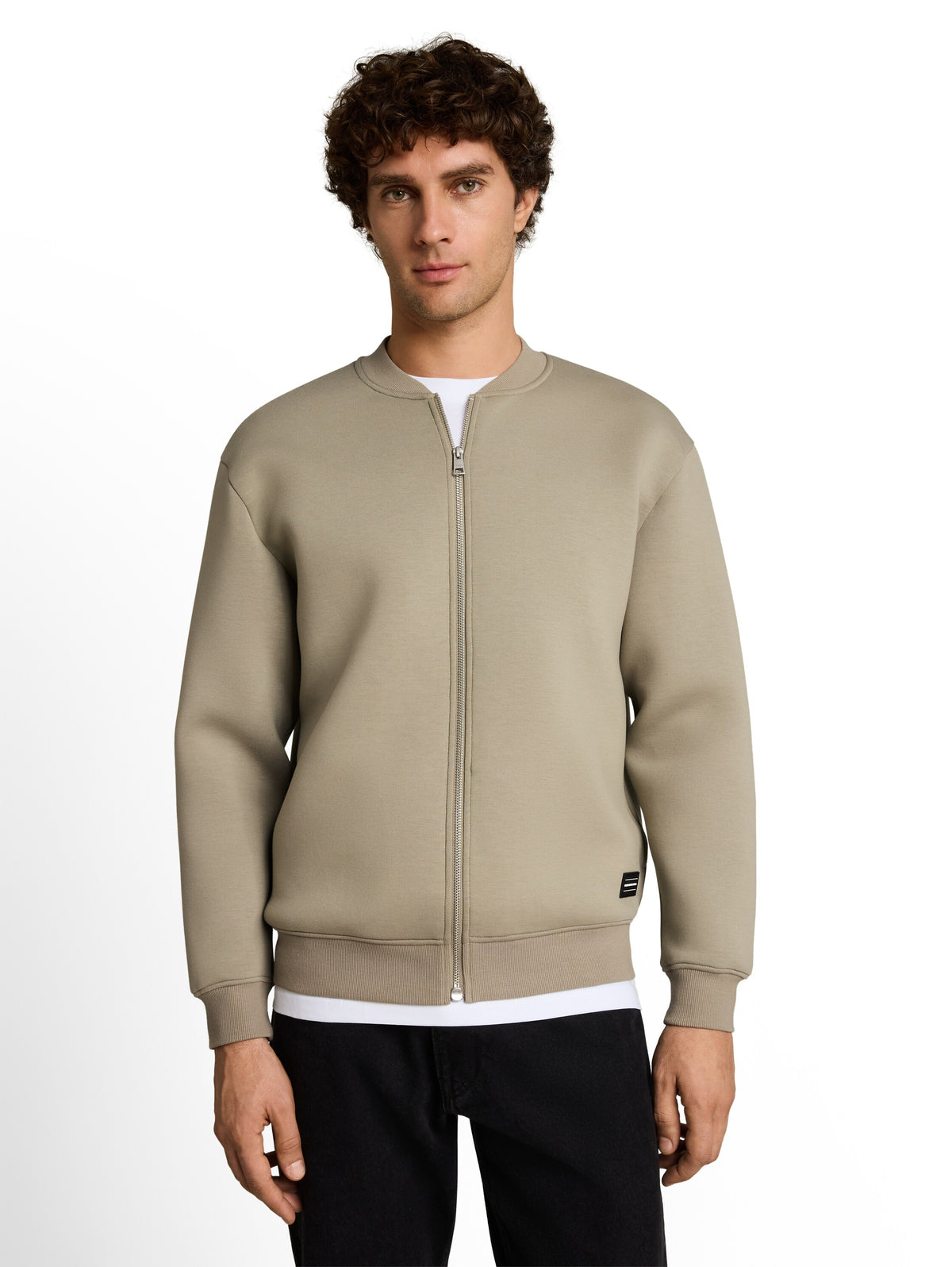 Relaxed Fit Scuba Hoodie Sweatjacke