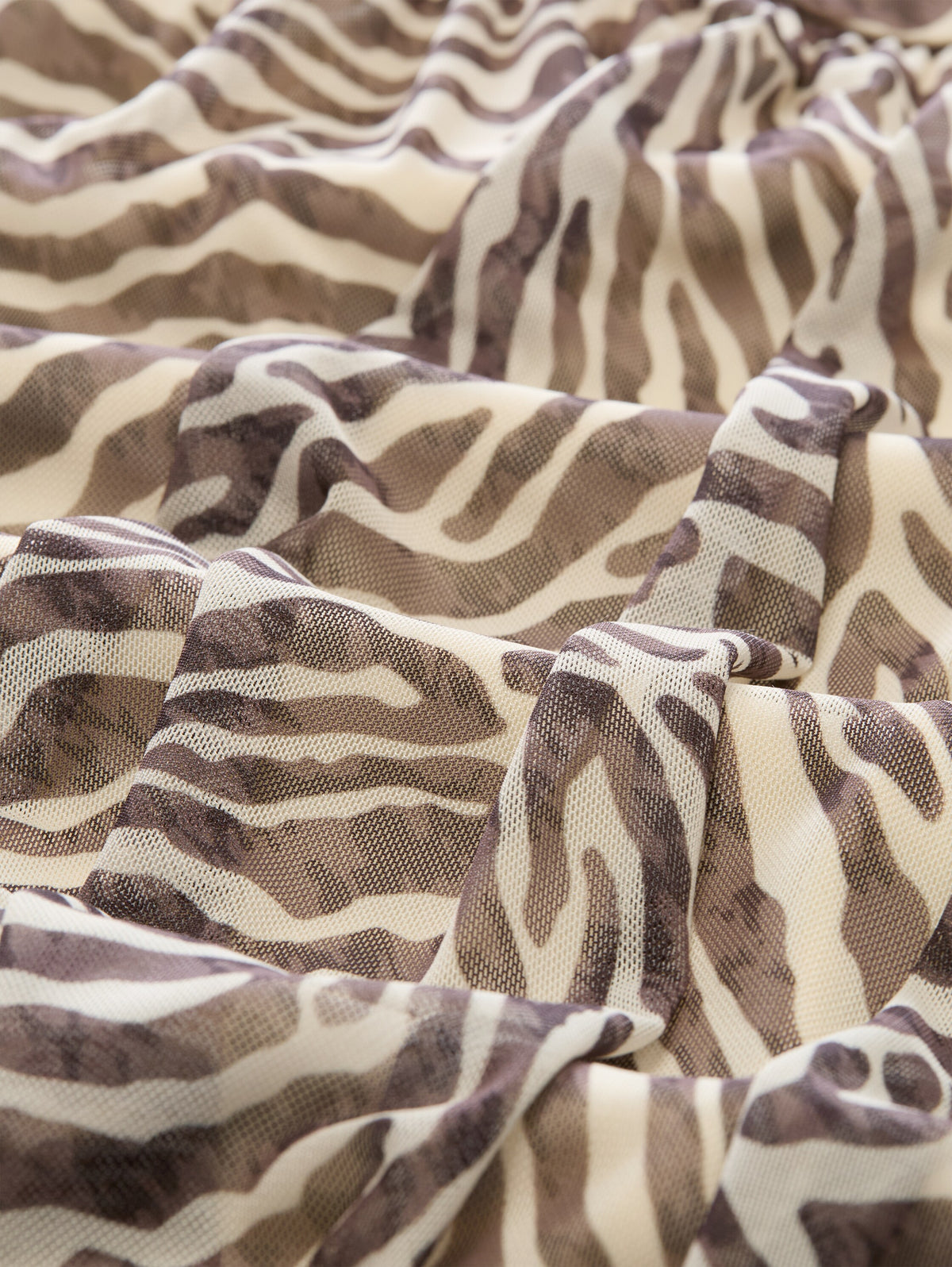 Fitted Mesh Midi-Kleid mit Animal-Print
