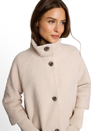 Bouclé Mantel im 2-in-1-Look