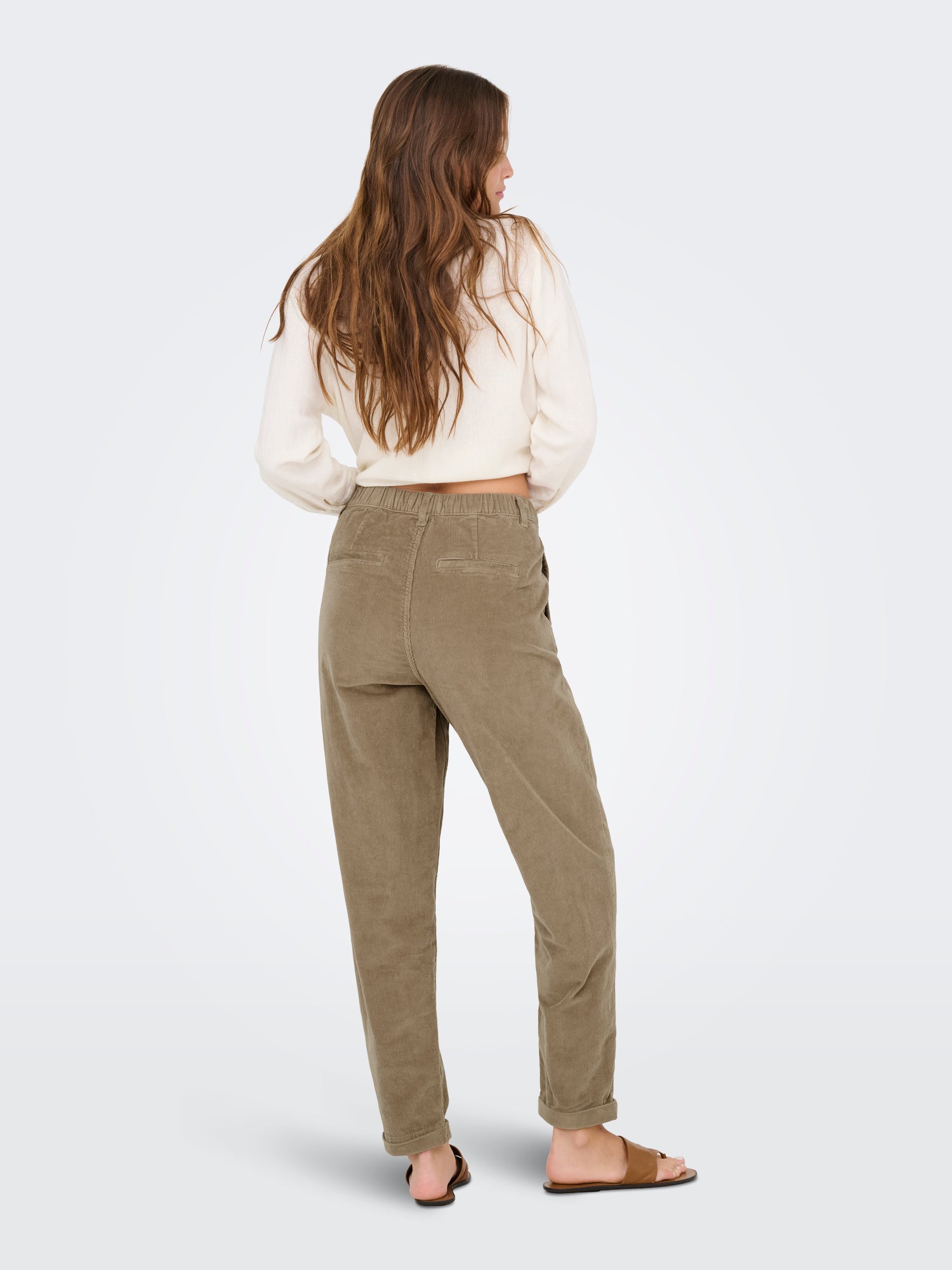 ONLFLORA MW ELA CORD CAROT PANT PNT NOOS