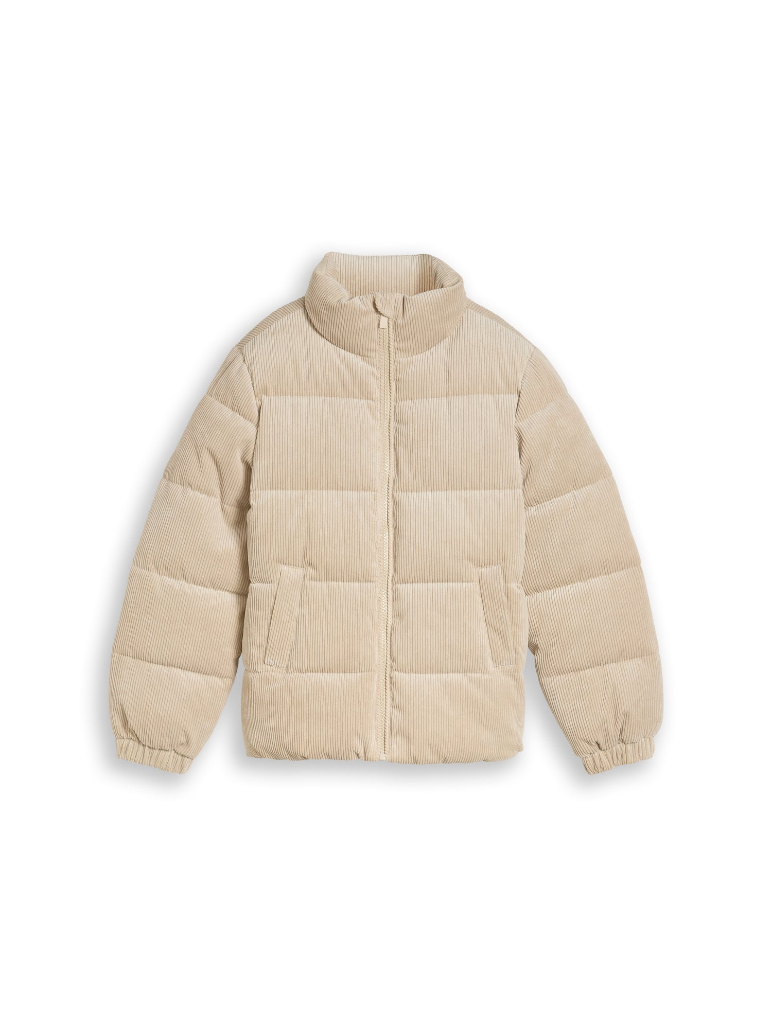 Cord Puffer-Jacke mit Stehkragen