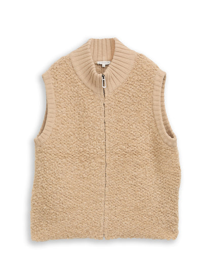 Bouclé Pullunder mit Reißverschluss