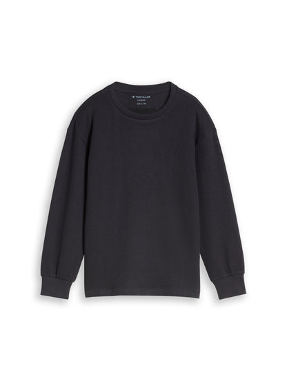 Oversize Langarmshirt in Strick-Optik