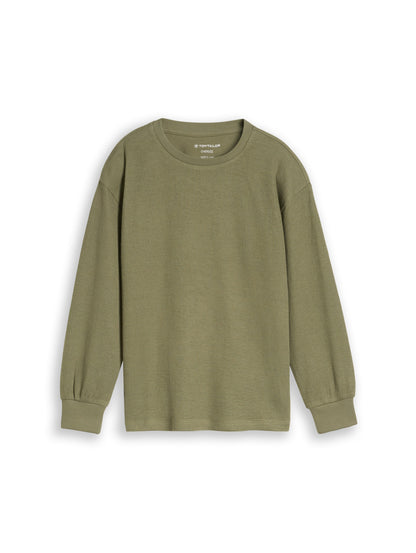Oversize Langarmshirt in Strick-Optik