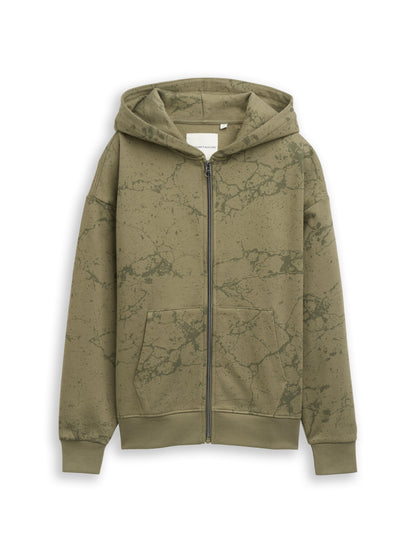 Oversize Hoodie Sweatshirt mit Allover-Print