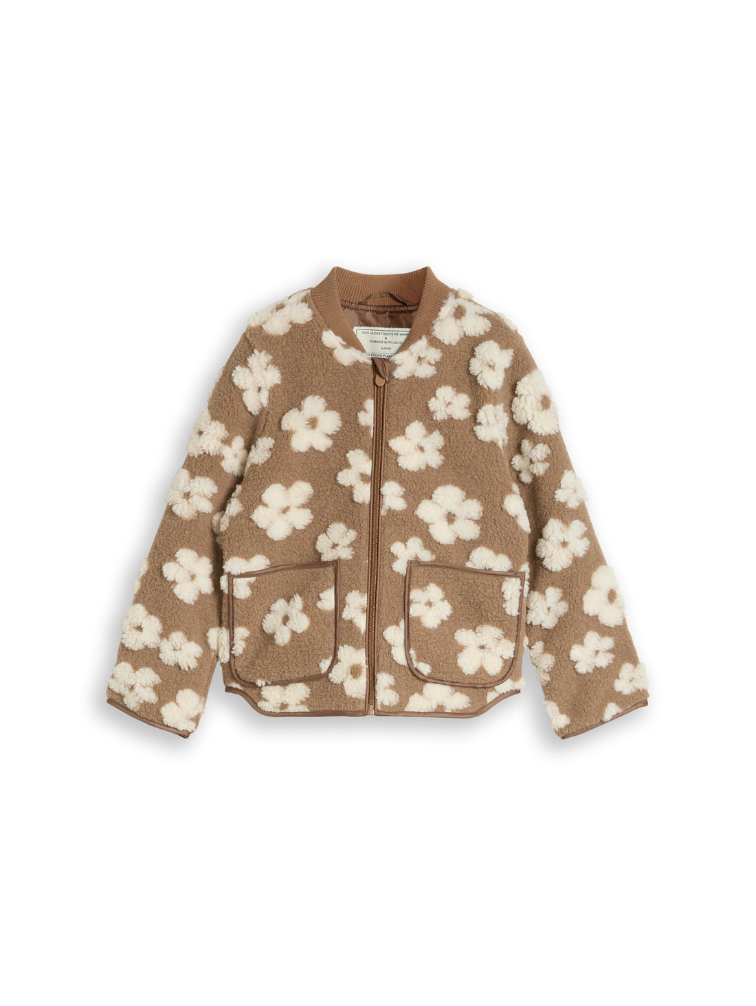 Teddy Bomberjacke mit Blumenmuster