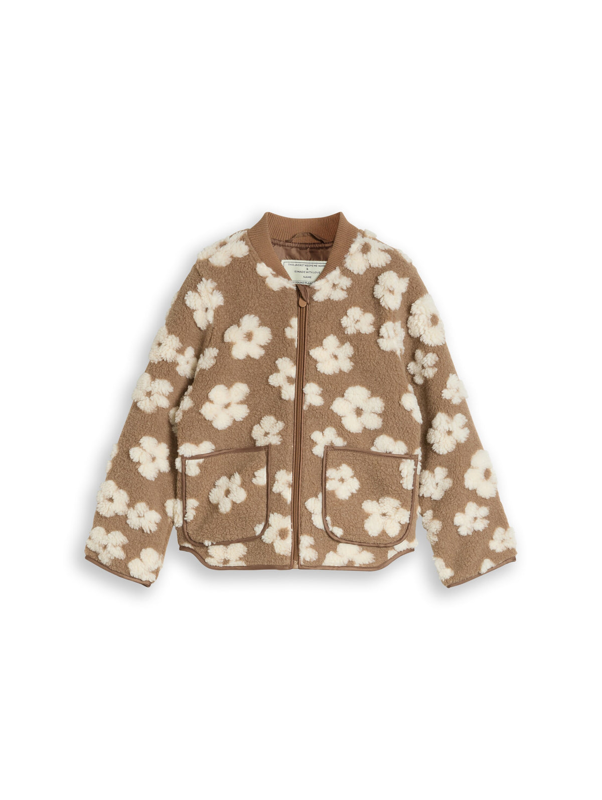 Teddy Bomberjacke mit Blumenmuster