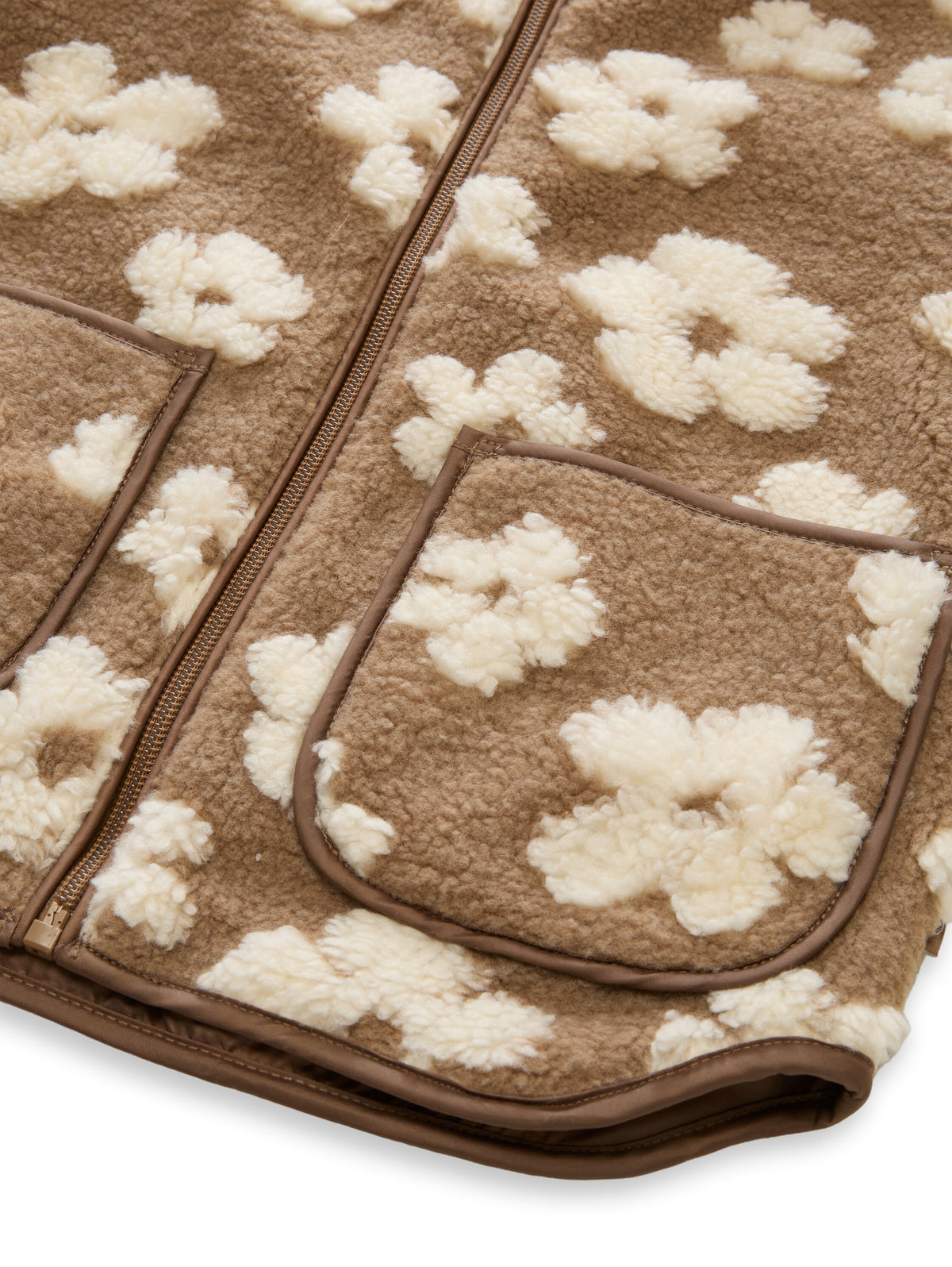 Teddy Bomberjacke mit Blumenmuster