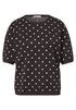 Kurzarm Pullover mit Rundhals und Muster