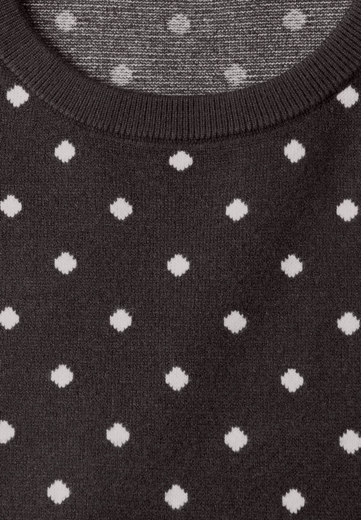 Kurzarm Pullover mit Rundhals und Muster
