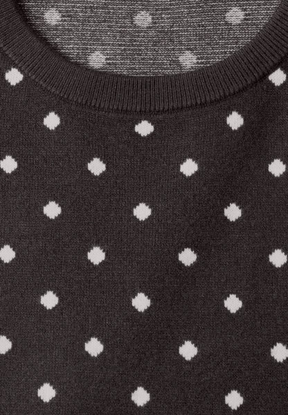 Kurzarm Pullover mit Rundhals und Muster