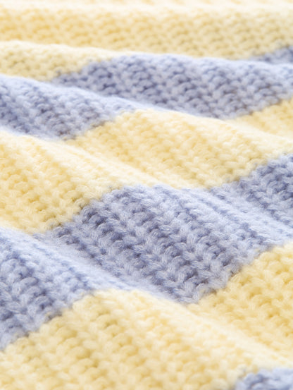 Relaxed Fit Strickpullover mit Streifenmuster