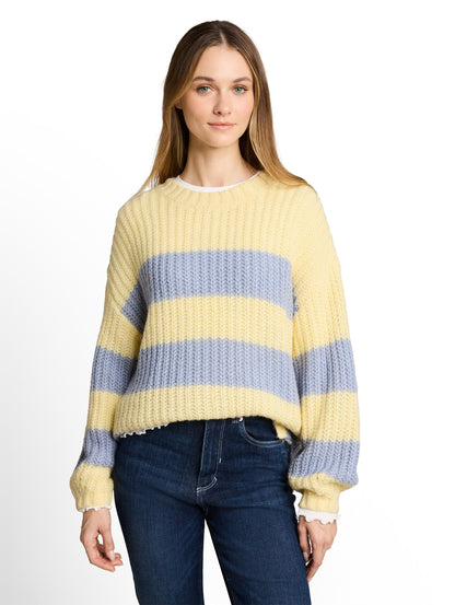 Relaxed Fit Strickpullover mit Streifenmuster