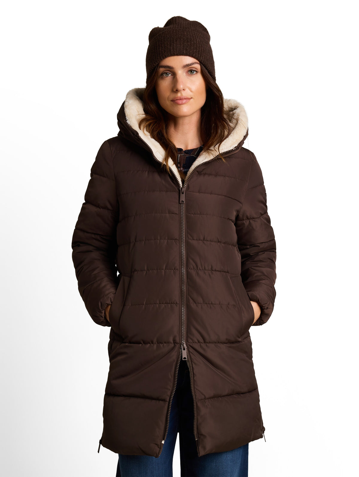 Puffer-Mantel aus wasserabweisendem Material