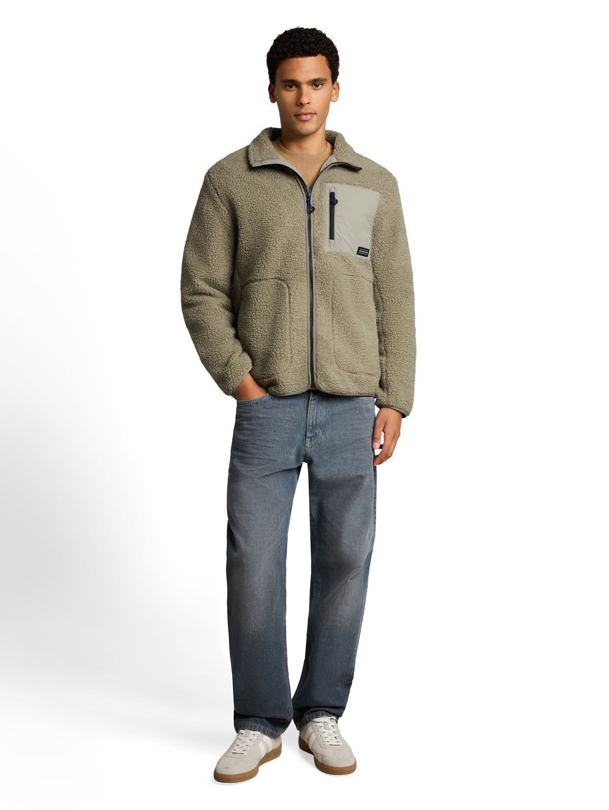 Relaxed Fit Teddy Jacke