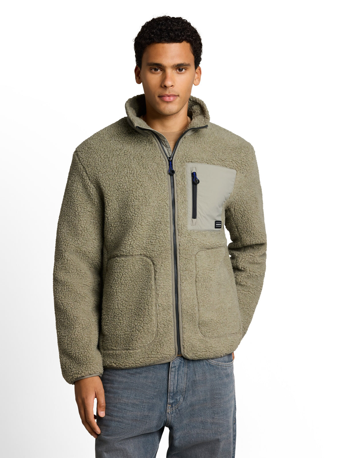 Relaxed Fit Teddy Jacke