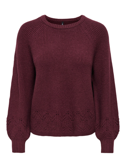ONLPRINCESS LS O-NECK DETAIL KNT