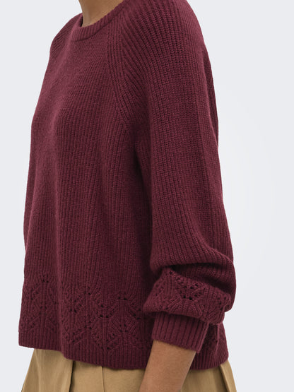 ONLPRINCESS LS O-NECK DETAIL KNT