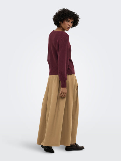 ONLPRINCESS LS O-NECK DETAIL KNT
