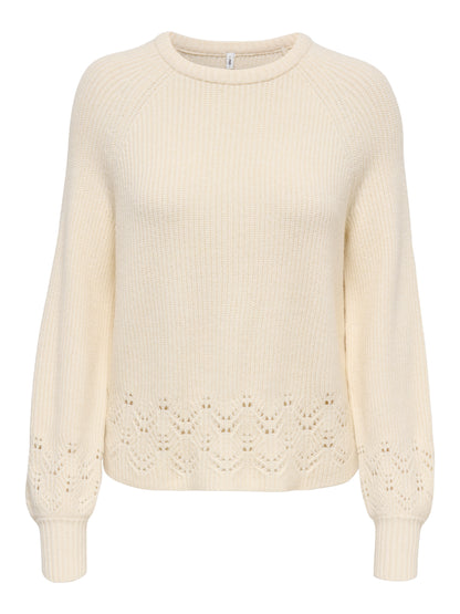ONLPRINCESS LS O-NECK DETAIL KNT