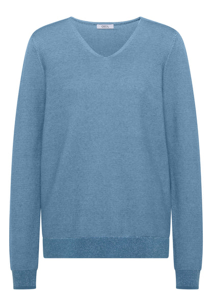 Pullover im Two-Tone-Look mit V-Neck