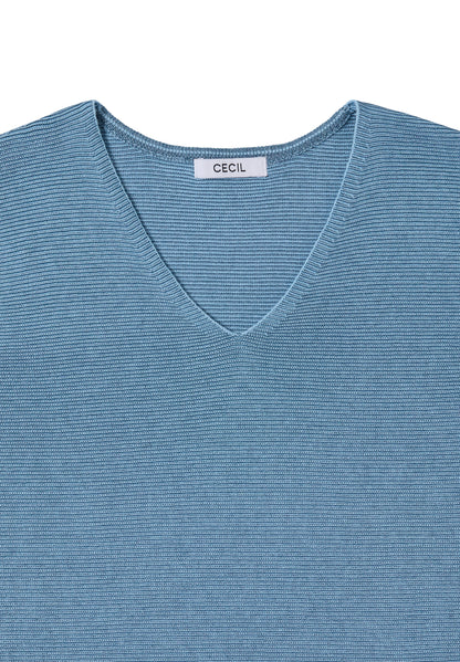Pullover im Two-Tone-Look mit V-Neck