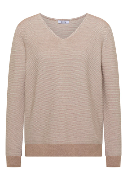 Pullover im Two-Tone-Look mit V-Neck
