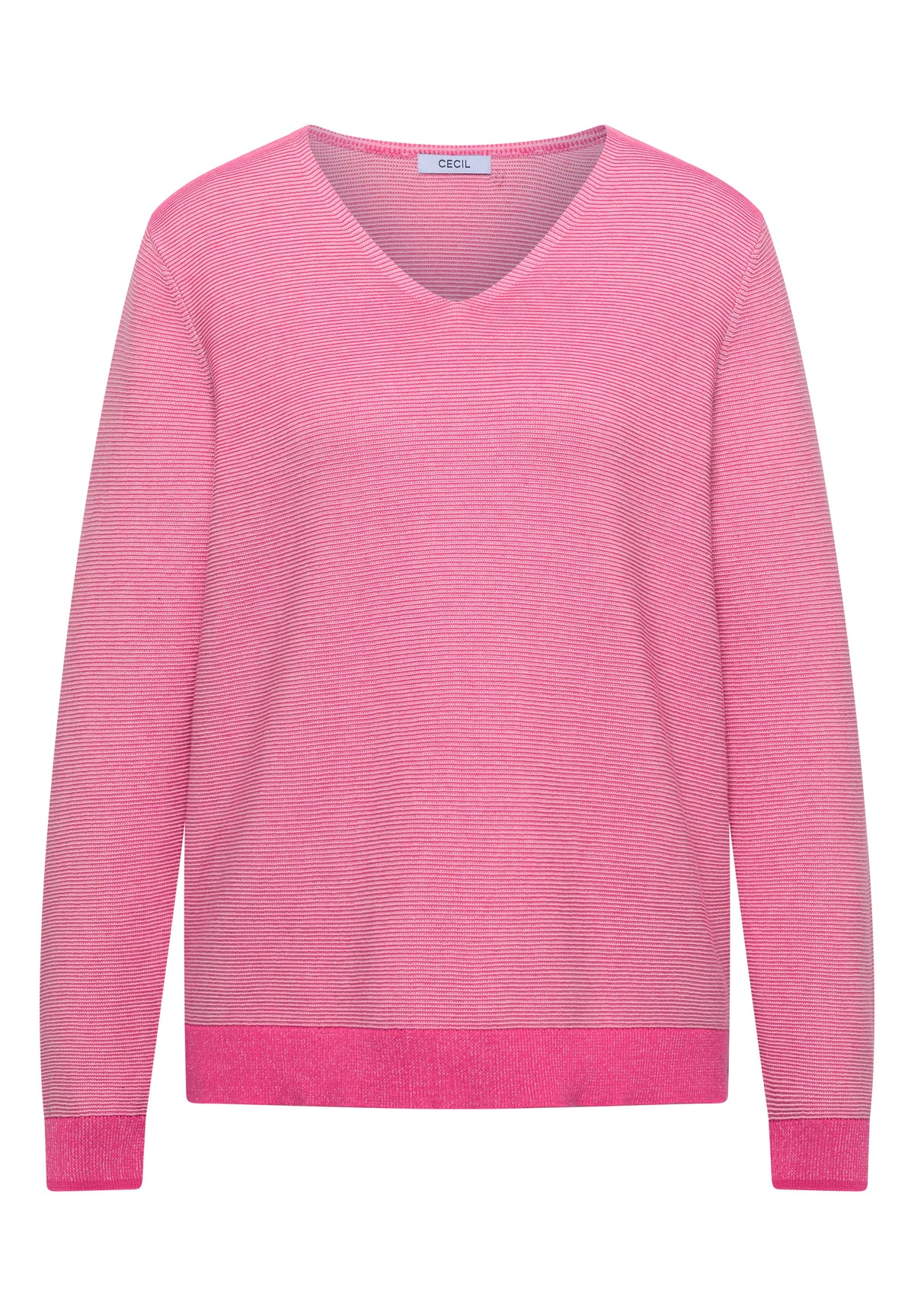 Pullover im Two-Tone-Look mit V-Neck